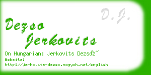 dezso jerkovits business card